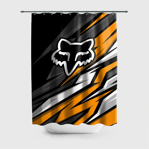 Шторка для ванной Fox motocross racing - orange / 3D-принт – фото 1