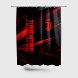 Шторка для ванной Juventus black red logo