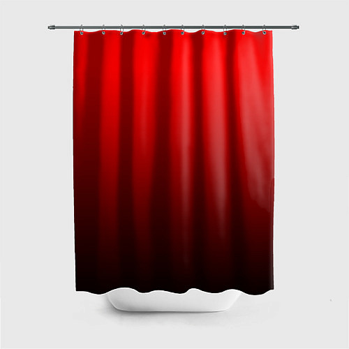 Шторка для ванной Градиент красно-чёрный / 3D-принт – фото 1