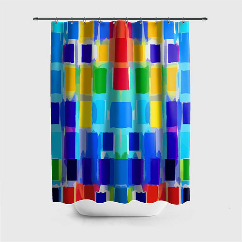 Шторка для ванной Colorful strips - pop art - vogue / 3D-принт – фото 1
