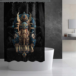Шторка для душа Vikings berserks, цвет: 3D-принт — фото 2