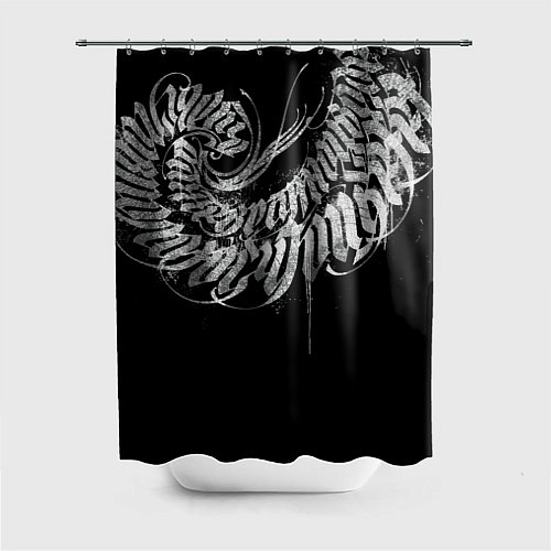 Шторка для ванной Каллиграфическая спираль / 3D-принт – фото 1