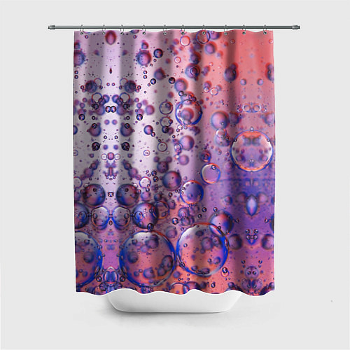 Шторка для ванной Пузыри в жидкости / 3D-принт – фото 1
