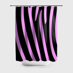 Шторка для душа Полосы розовой зебры, цвет: 3D-принт