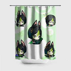 Шторка для душа Chibi Tighnari Genshin Impact, цвет: 3D-принт
