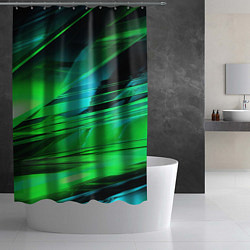 Шторка для душа Green light background, цвет: 3D-принт — фото 2