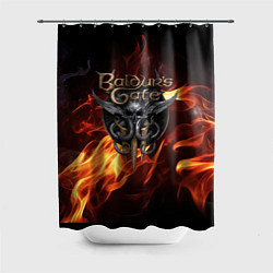 Шторка для душа Baldurs Gate 3 fire, цвет: 3D-принт