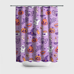 Шторка для ванной Halloween pattern арт