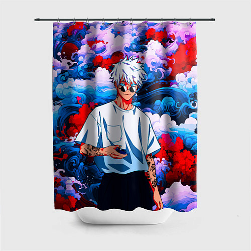 Шторка для ванной Красавец Сатору Годжо - Магическая битва / 3D-принт – фото 1