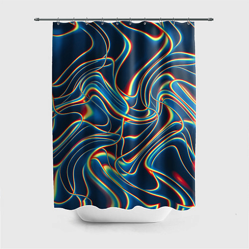 Шторка для ванной Abstract waves / 3D-принт – фото 1