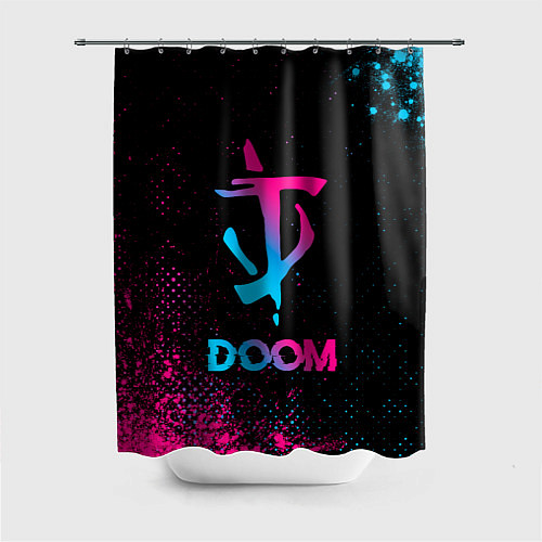 Шторка для ванной Doom - neon gradient / 3D-принт – фото 1