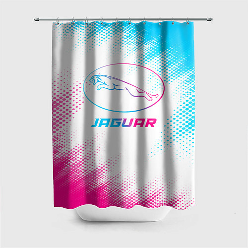 Шторка для ванной Jaguar neon gradient style / 3D-принт – фото 1