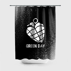 Шторка для ванной Green Day glitch на темном фоне