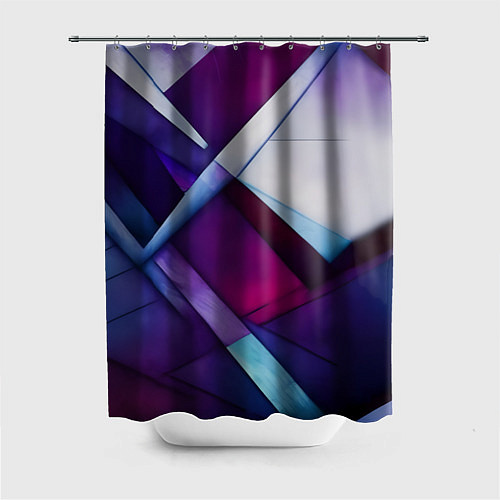 Шторка для ванной Геометрическая абстракция - нейросеть / 3D-принт – фото 1