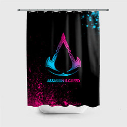 Шторка для ванной Assassins Creed - neon gradient