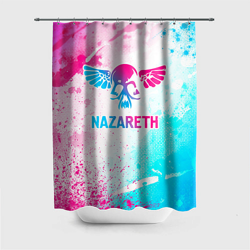 Шторка для ванной Nazareth neon gradient style / 3D-принт – фото 1