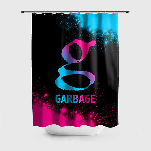 Шторка для ванной Garbage - neon gradient / 3D-принт – фото 1
