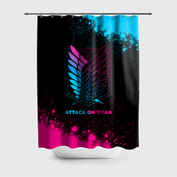 Шторка для ванной Attack on Titan - neon gradient