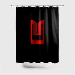 Шторка для душа Москвич лого авто, цвет: 3D-принт