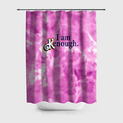 Шторка для ванной I am kenough - розовый тай-дай