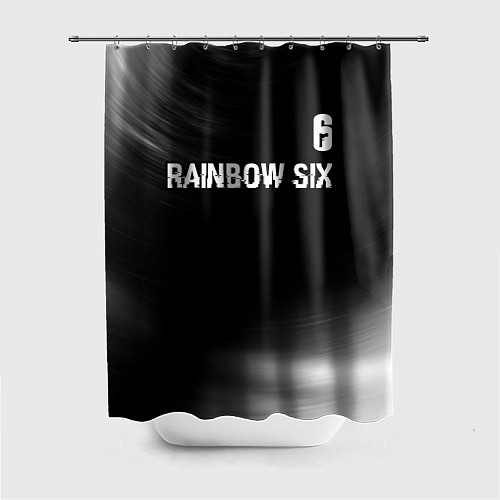 Шторка для ванной Rainbow Six glitch на темном фоне: символ сверху / 3D-принт – фото 1