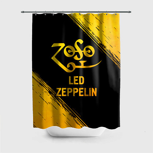 Шторка для ванной Led Zeppelin - gold gradient / 3D-принт – фото 1