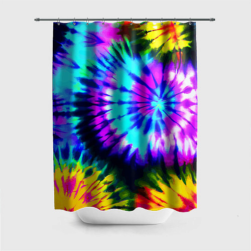 Шторка для ванной Abstraction colorful composition / 3D-принт – фото 1