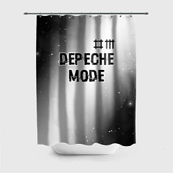 Шторка для ванной Depeche Mode glitch на светлом фоне: символ сверху