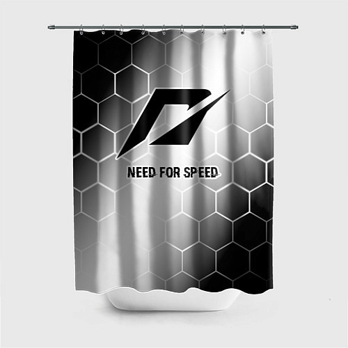 Шторка для ванной Need for Speed glitch на светлом фоне / 3D-принт – фото 1