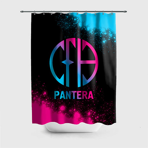 Шторка для ванной Pantera - neon gradient / 3D-принт – фото 1