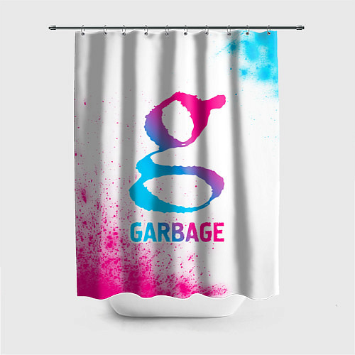 Шторка для ванной Garbage neon gradient style / 3D-принт – фото 1