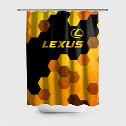 Шторка для душа Lexus - gold gradient: символ сверху, цвет: 3D-принт