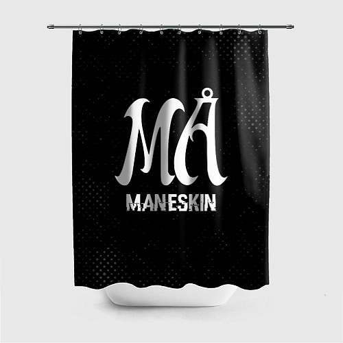 Шторка для ванной Maneskin glitch на темном фоне / 3D-принт – фото 1
