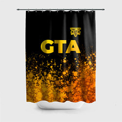 Шторка для ванной GTA - gold gradient посередине