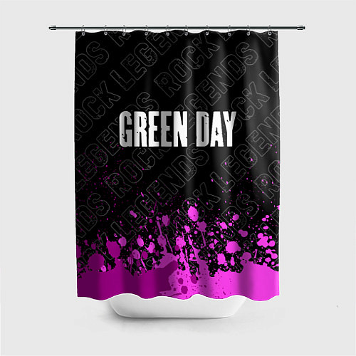 Шторка для ванной Green Day rock legends посередине / 3D-принт – фото 1