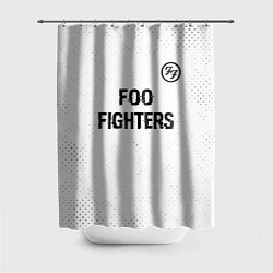 Шторка для ванной Foo Fighters glitch на светлом фоне посередине