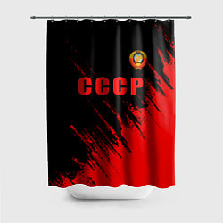 Шторка для ванной СССР герб брызги красок