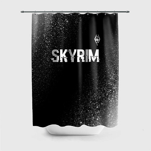 Шторка для ванной Skyrim glitch на темном фоне посередине / 3D-принт – фото 1