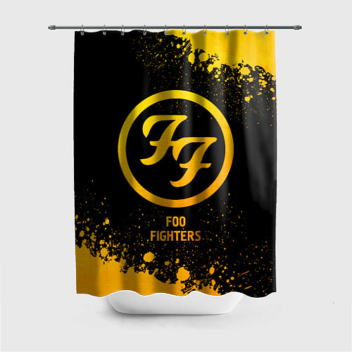 Шторка для ванной Foo Fighters - gold gradient / 3D-принт – фото 1