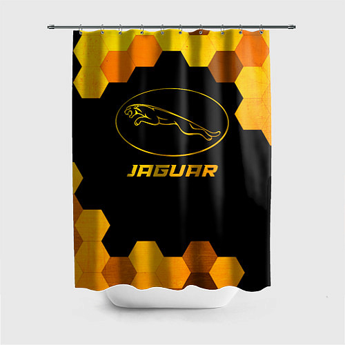 Шторка для ванной Jaguar - gold gradient / 3D-принт – фото 1