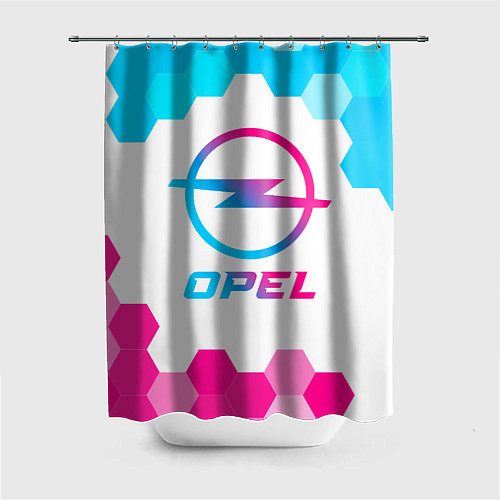 Шторка для ванной Opel neon gradient style / 3D-принт – фото 1
