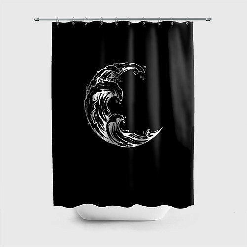 Шторка для ванной Moon wave / 3D-принт – фото 1