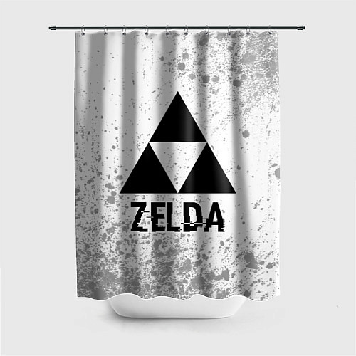 Шторка для ванной Zelda glitch на светлом фоне / 3D-принт – фото 1