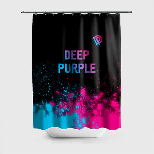 Шторка для ванной Deep Purple - neon gradient посередине / 3D-принт – фото 1