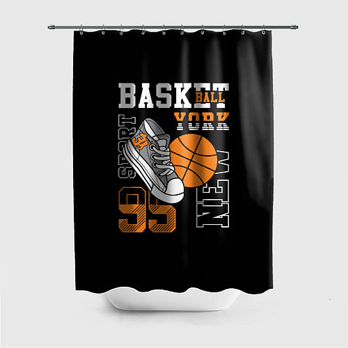 Шторка для ванной Basketball New York / 3D-принт – фото 1