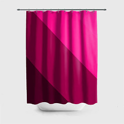 Шторка для ванной Широкие розовые полосы