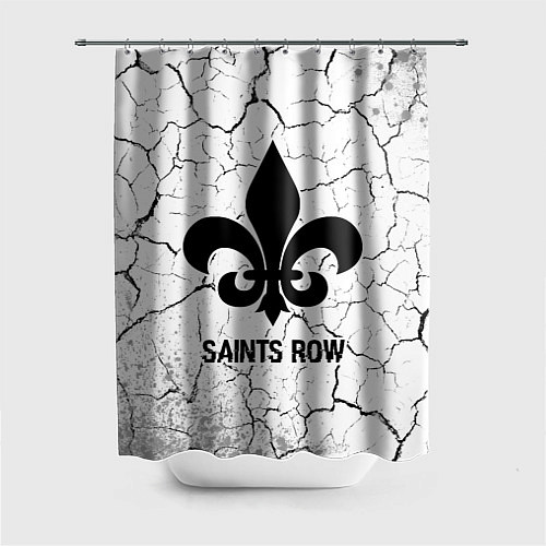 Шторка для ванной Saints Row glitch на светлом фоне / 3D-принт – фото 1