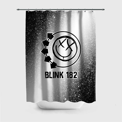 Шторка для ванной Blink 182 glitch на светлом фоне / 3D-принт – фото 1