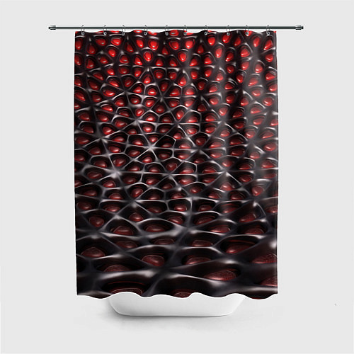 Шторка для ванной Гранатовые зёрна абстракция / 3D-принт – фото 1