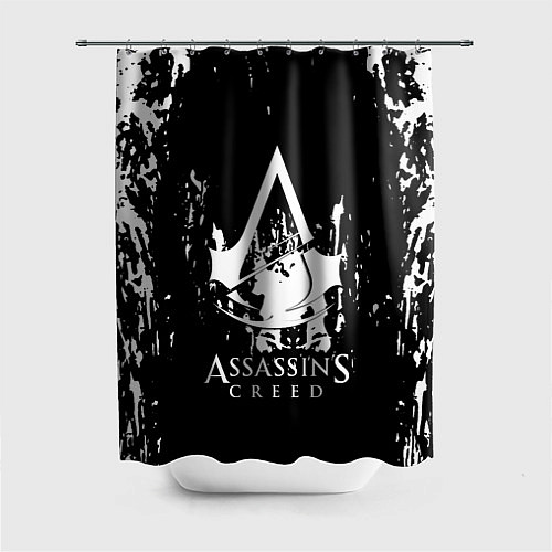 Шторка для ванной Assassins Creed белые краски / 3D-принт – фото 1